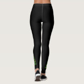 Zwarte Leggings met Groene Kerstboom (Achterkant)
