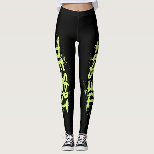 Zwarte Leggings met GW-logo (Voorkant)