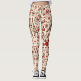 Zwarte leggings met kleurrijk vallend meteorenmoti