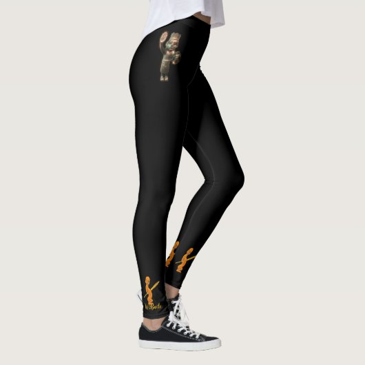 Zwarte leggings met krijgers (Rechts)