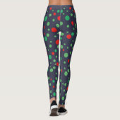 Zwarte Leggings met rode en rode poka (Achterkant)
