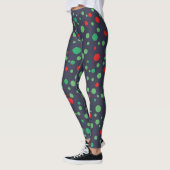 Zwarte Leggings met rode en rode poka (Links)