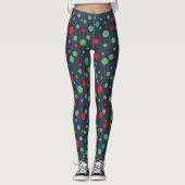 Zwarte Leggings met rode en rode poka (Voorkant)
