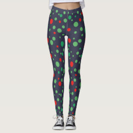 Zwarte Leggings met rode en rode poka