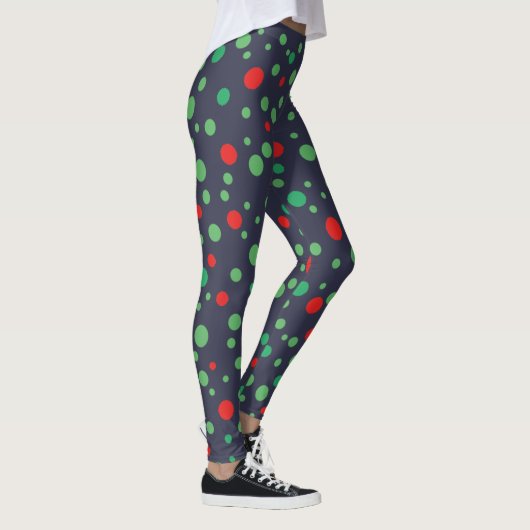 Zwarte Leggings met rode en rode poka (Rechts)
