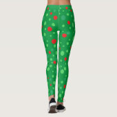 Zwarte Leggings met rode en rode poka (Achterkant)