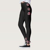 Zwarte leggings met rozen bloemmotief 2 (Links)