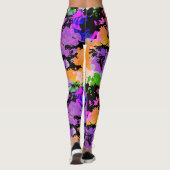Zwarte Leggings met Verfspetters (Achterkant)