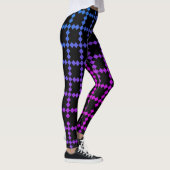 Zwarte Leggings met wolblauw en Paarse kleuren (Rechts)