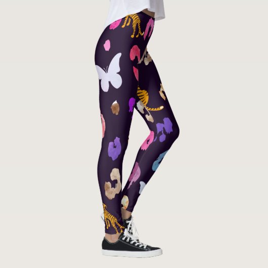 Zwarte Leggings van de luipaard (Rechts)