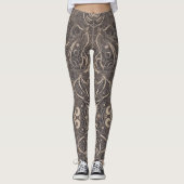 Zwarte Leggings van het gothic Pattern (Voorkant)