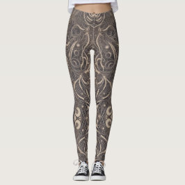 Zwarte Leggings van het gothic Pattern