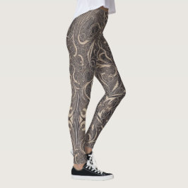 Zwarte Leggings van het gothic Pattern