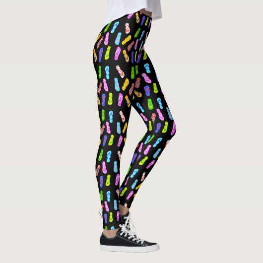 Zwarte Leggings van het Patroon van de Vlik van de (Rechts)