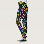 Zwarte Leggings van het Patroon van de Vlik van de (Links)