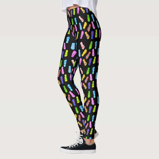 Zwarte Leggings van het Patroon van de Vlik van de (Links)