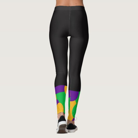 Zwarte Leggings van Mardi Gras (Achterkant)