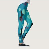 Zwarte Leggings van Unicorn Party Blue Stippen (Rechts)