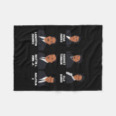 Zwarte leiders Inspireren zwarte geschiedenis Afri Fleece Deken (Voorkant (Horizontaal))