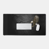 Zwarte leisteen rock met kale adelaar bureaumat (Keyboard & Muis)