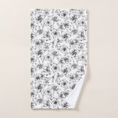 Zwarte Lelie Bloemen Bad Handdoek (Handdoek)