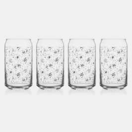 Zwarte Lelie Bloemen Blikvorm Glas