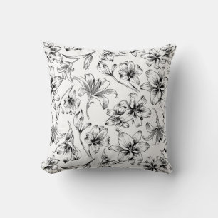 Zwarte Lelie Bloemen Kussen