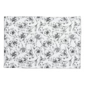 Zwarte Lelie Bloemen Kussensloop (Achterkant-Links)