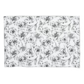 Zwarte Lelie Bloemen Kussensloop (Voorkant-Links)