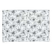 Zwarte Lelie Bloemen Kussensloop (Voorkant-Rechts)