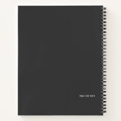 Zwarte Lelie Bloemen Notitieboek (Achterkant)