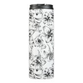 Zwarte Lelie Bloemen Thermosbeker (Achterkant)