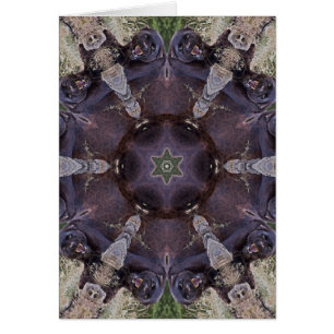 Zwarte leopard Kaleidoscope-kaart