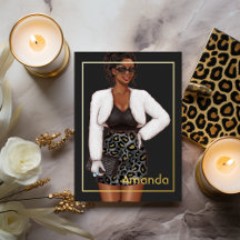 Zwarte Leopard Mode Birthday Party