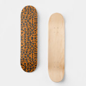 Zwarte leopard Print Skateboard (Voorkant)