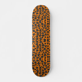 Zwarte leopard Print Skateboard
