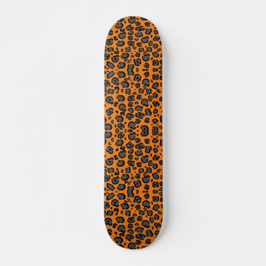 Zwarte leopard Print Skateboard (Voorkant)