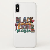 Zwarte LERAAR Magic iPhone Case Design (Achterkant)