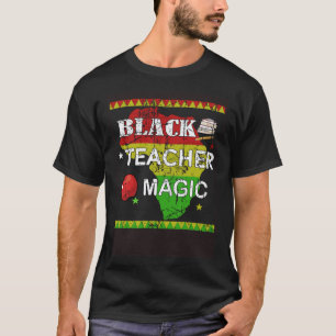 Zwarte Leraar Magie Leraar Zwarte Geschiedenis Maa T-shirt