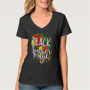Zwarte Leraar Magie Zwarte Geschiedenis Maand Afri T-shirt