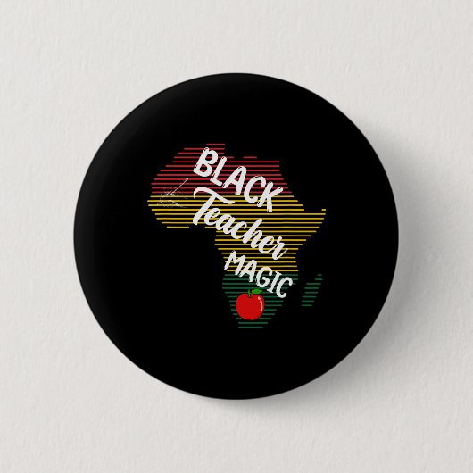 Zwarte Leraar Magische Vrouwen Pride Juneteenth Ce Ronde Button 5,7 Cm (Voorkant)