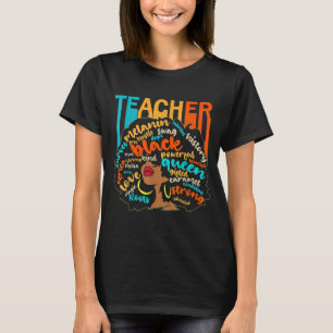 Zwarte leraar onderwijzer Magic Africa Proud Histo T-shirt