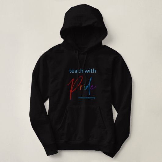 Zwarte leraar Pride Hoodie (Design voorkant)