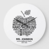 Zwarte leraar waardering typografie Apple Grote Klok (Voorkant)