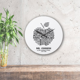 Zwarte leraar waardering typografie Apple Grote Klok