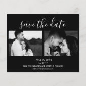 Zwarte Leren Fiets Trouw 2 Foto Save the Date (Voorkant)