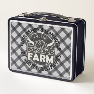 Zwarte Let's Go Pet Gras Puppies Lunchbox