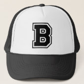 Zwarte letter "B" Trucker Pet (Voorkant)