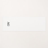 Zwarte Letter Monogram Initiaal Yogamat (Voorkant (horizontaal))