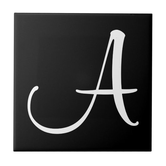 Zwarte letter Tegels Tegeltje (Voorkant)